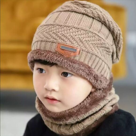 Kids 2-Pieces Winter Beanie Hat Scarf Set Brand New - Picture 13 of 16
